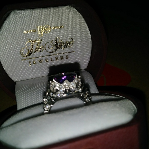 6 ct Beautiful Amethyst edwardian ring - Picture 4 of 7